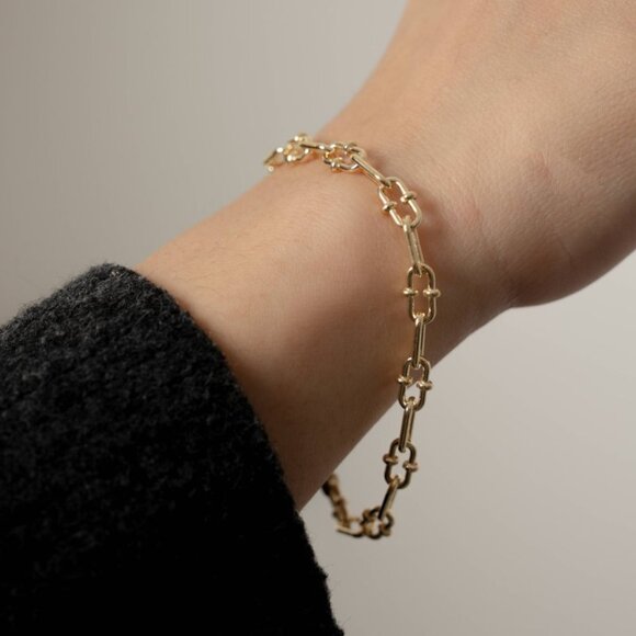 NWT Aurora Granchio Chain Bracelet // 14kt Italian Gold Vermeil - Picture 5 of 6
